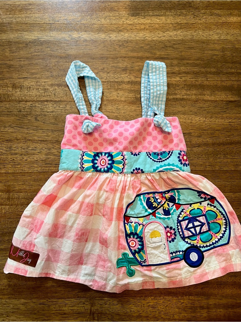 Millie Jay “Roadtrip” Tank Top with Appliqué Camper